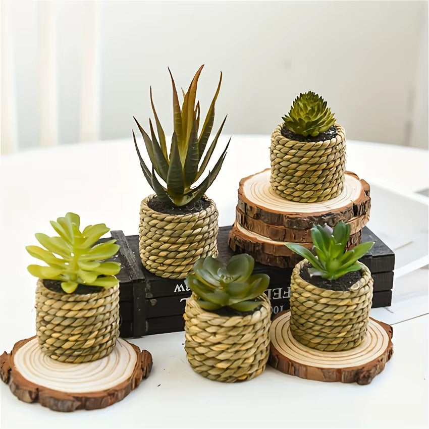 Set of Artificial Potted Plants  - 5PC
