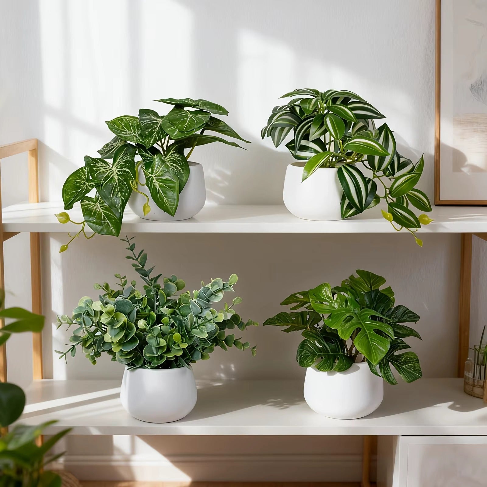 Simulated Green Potted Plants - 4PC