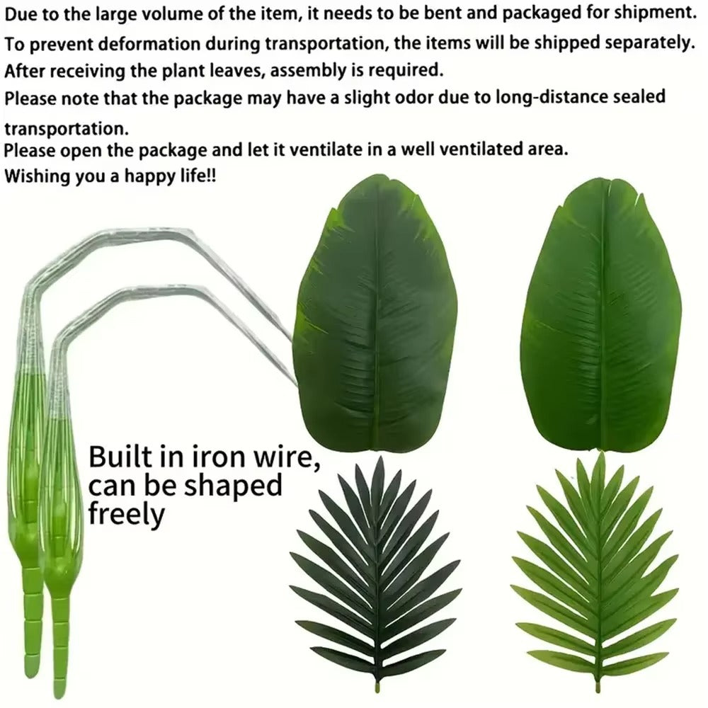 82cm Large Scale Simulation Artificial Palm Tree and Banana Leaves - 2PC