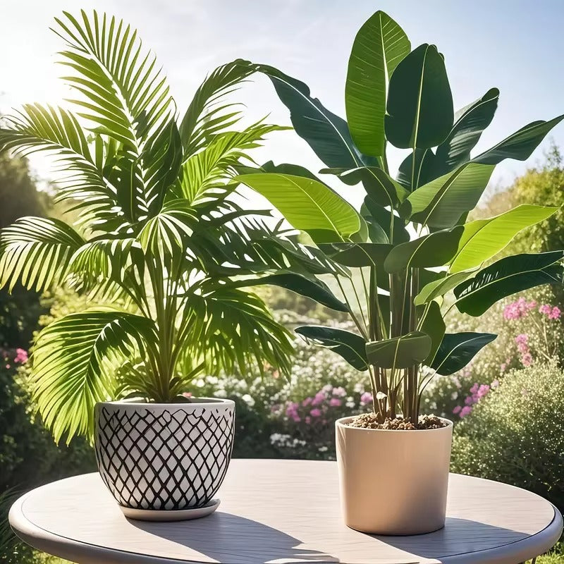 82cm Large Scale Simulation Artificial Palm Tree and Banana Leaves - 2PC