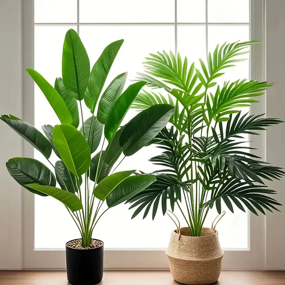 82cm Large Scale Simulation Artificial Palm Tree and Banana Leaves - 2PC