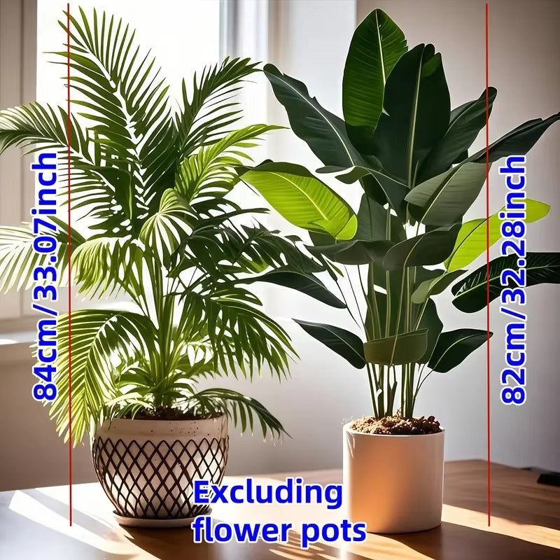82cm Large Scale Simulation Artificial Palm Tree and Banana Leaves - 2PC