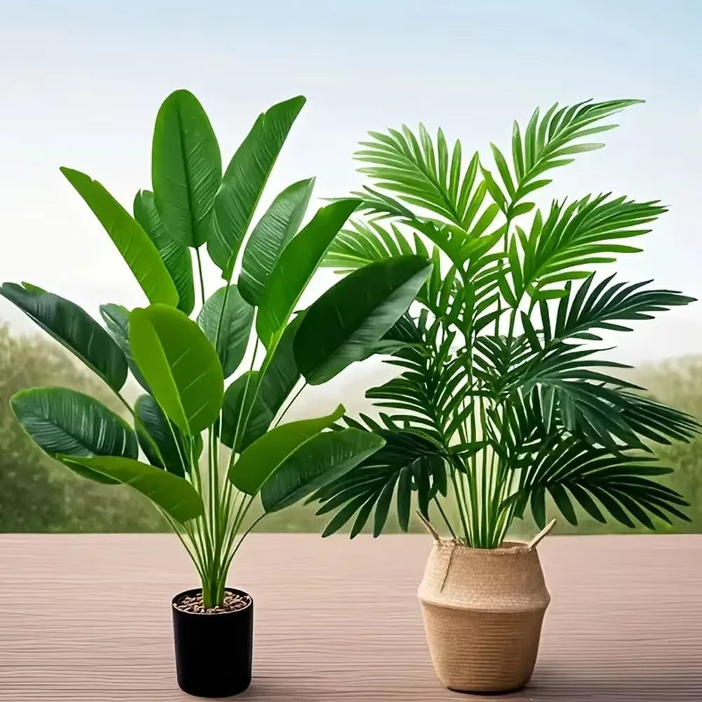 82cm Large Scale Simulation Artificial Palm Tree and Banana Leaves - 2PC