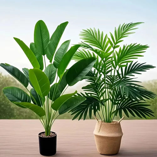 82cm Large Scale Simulation Artificial Palm Tree and Banana Leaves - 2PC