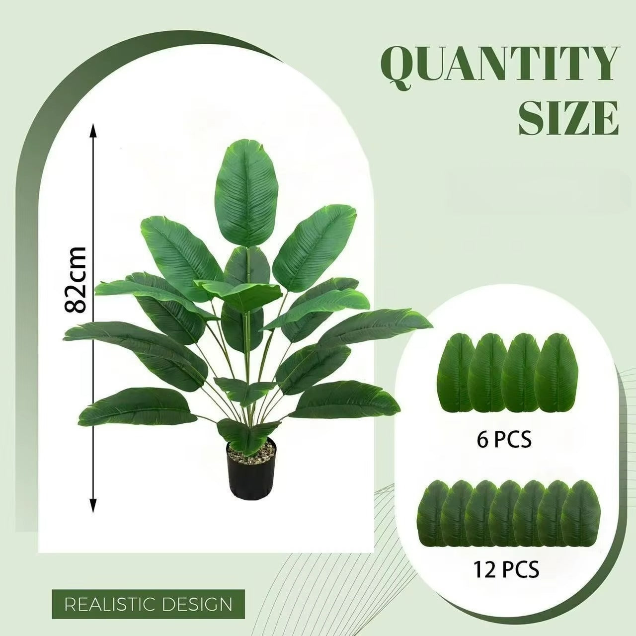 Artificial Banana Trees with 48 Realistic Tropical- 2PC