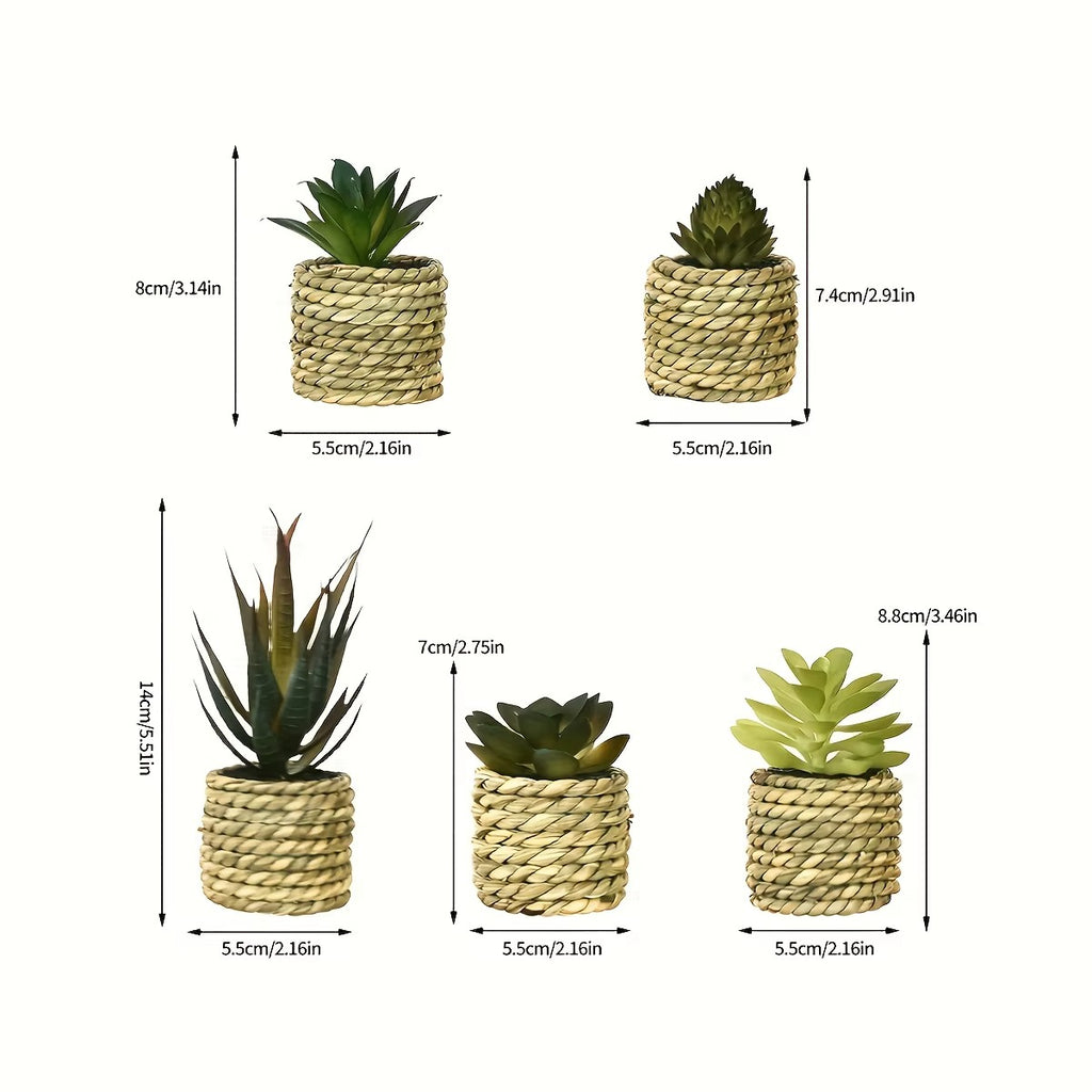 Set of Artificial Potted Plants  - 5PC